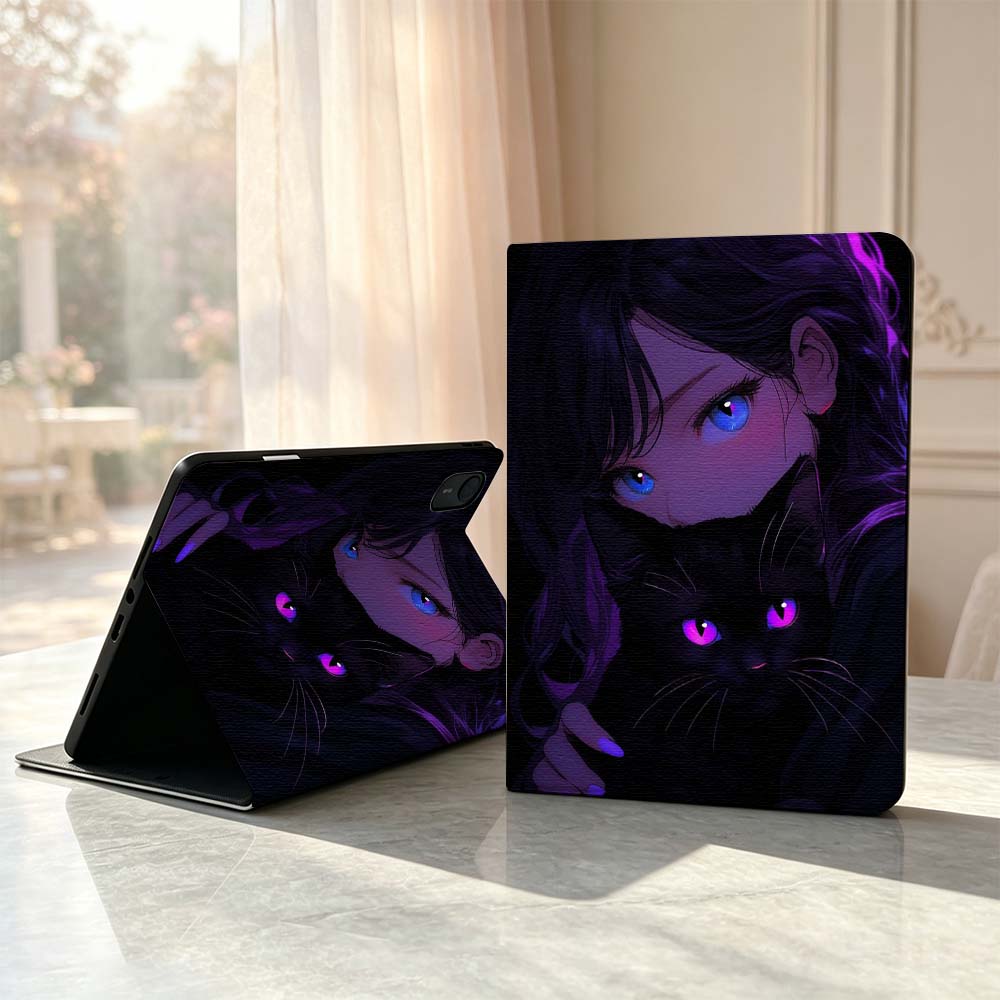 Lenovo Tablet Plus Accessories - Cartoon Cat Girl Eyes Soft For