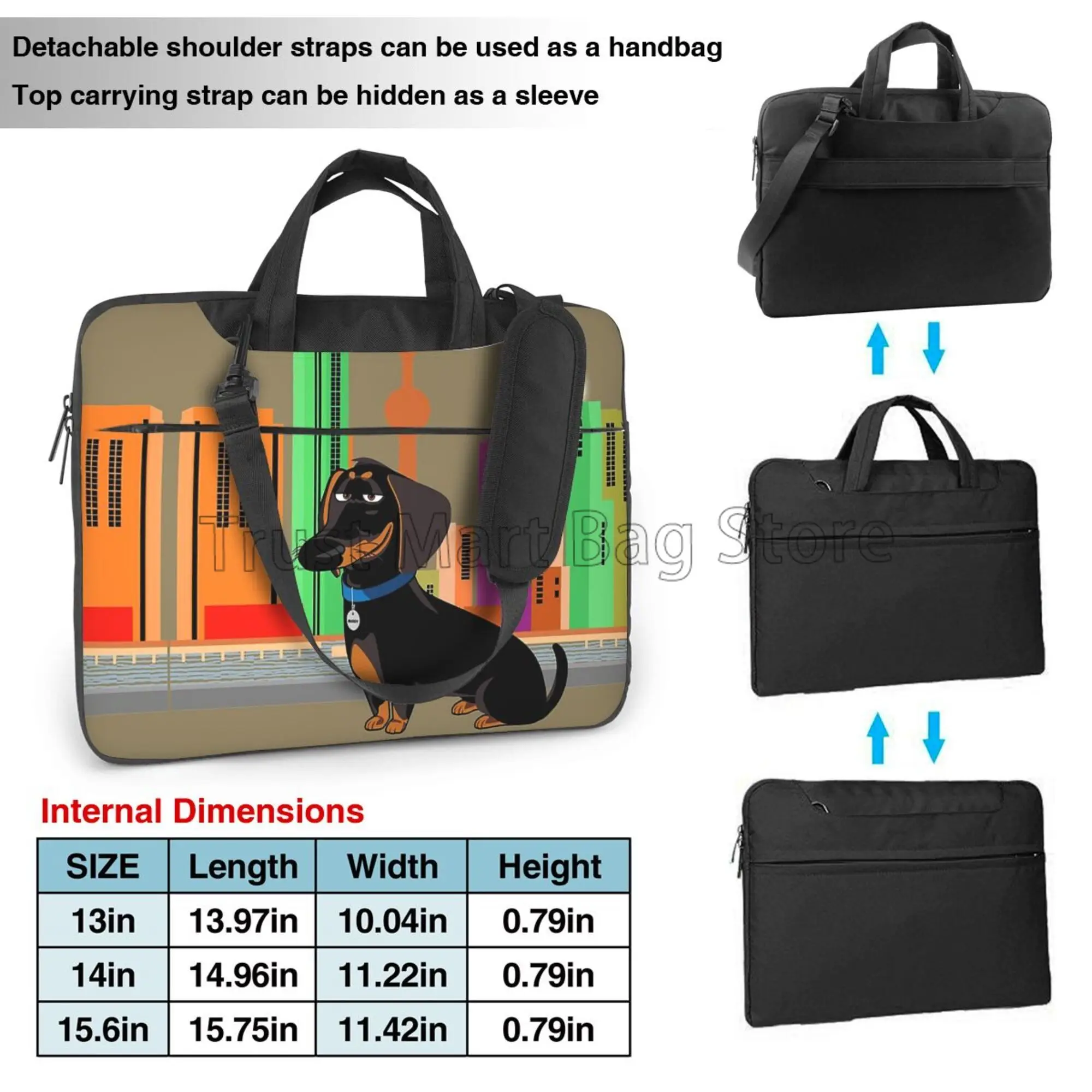 Cute Dachshund Print Laptop Ca - Tablet And Accessories Bag 评论和价格