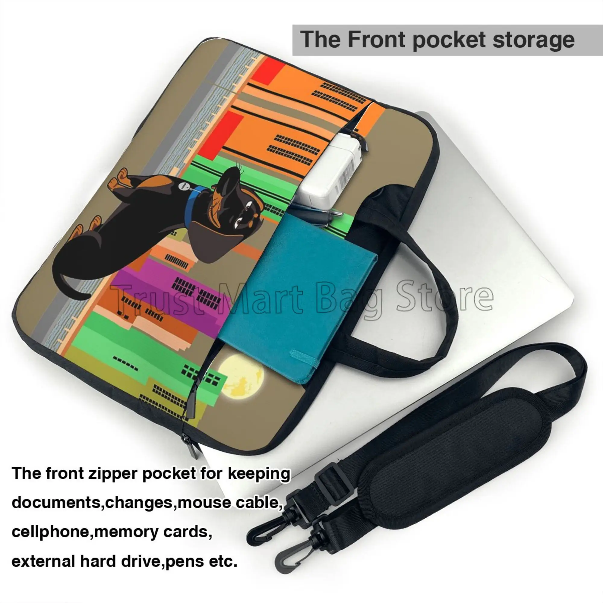 Cute Dachshund Print Laptop Ca - Tablet And Accessories Bag 评论和价格