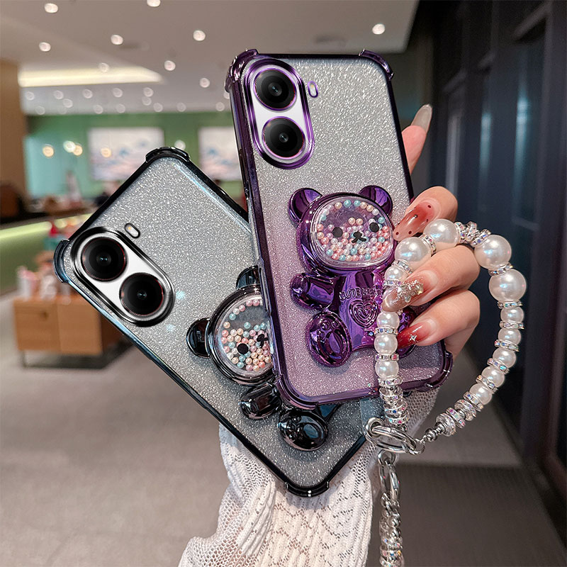 Cute Bear Cartoon Holder Pearl - Oppo Tablet Accessories 评论和价格