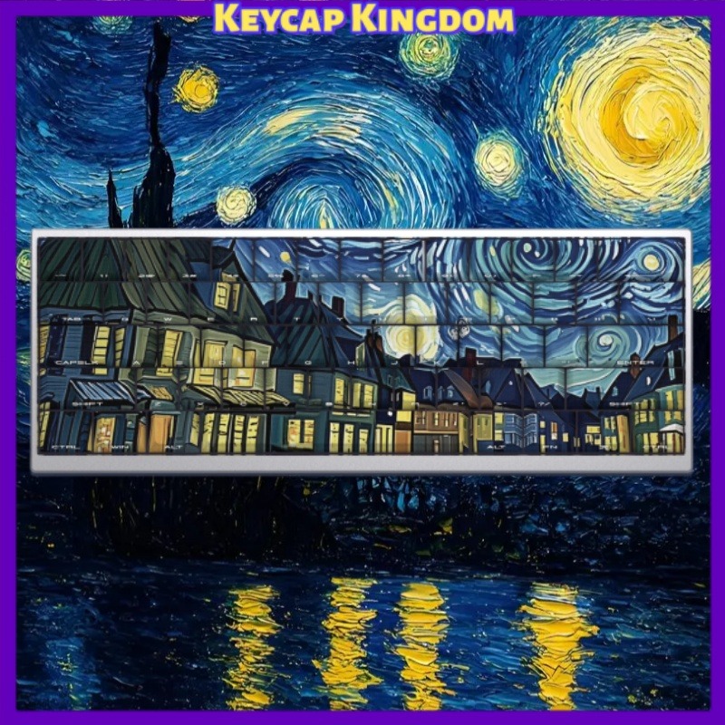 Van Gogh Starry Sky Theme Keyc - Tablet Gaming Accessories 评论和价格