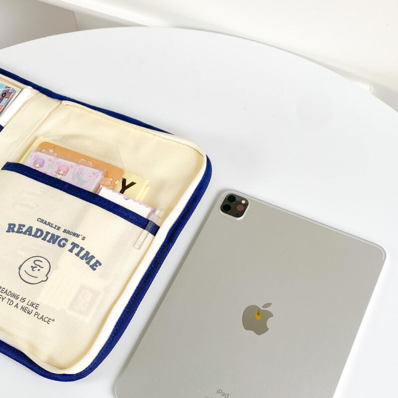 Snoopy Book Shape Canvas Stora - Tablet And Accessories Bag 评论和价格