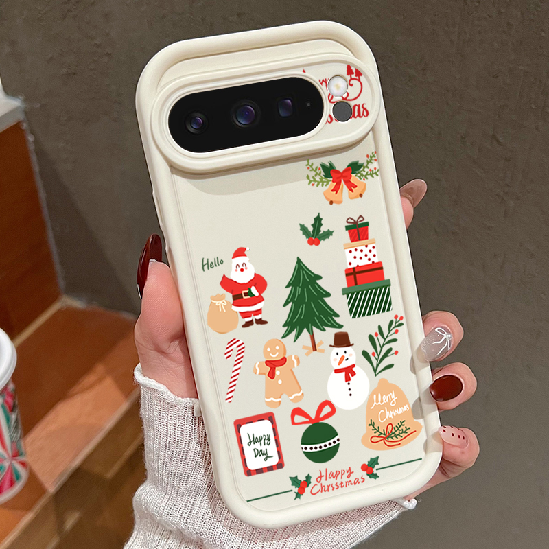Happy Christmas Pattern Soft T - Google Pixel 9 Pro 评论和价格