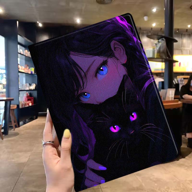 Cartoon Cat Girl Eyes Soft For - Lenovo Tablet Plus Accessories 评论和价格