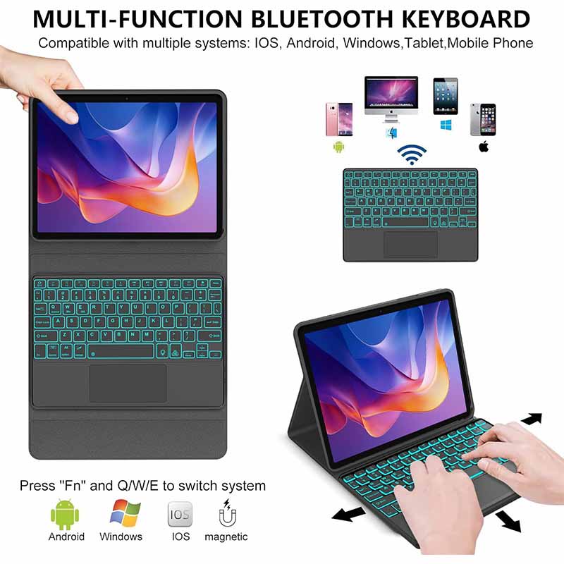 Touch Backlight Keyboard Case  - Bluetooth Trackpad 评论和价格